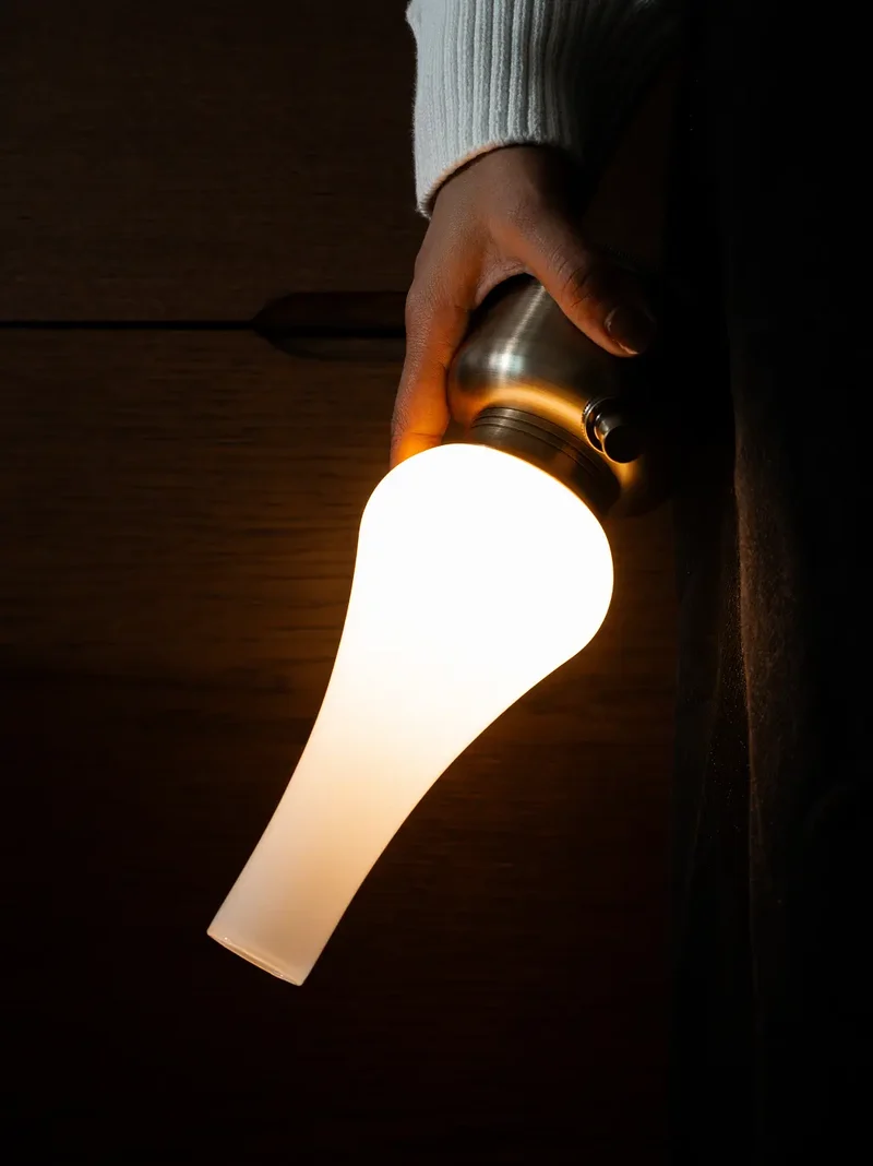 Vintage Lantern Glass Portable Table Lamp
