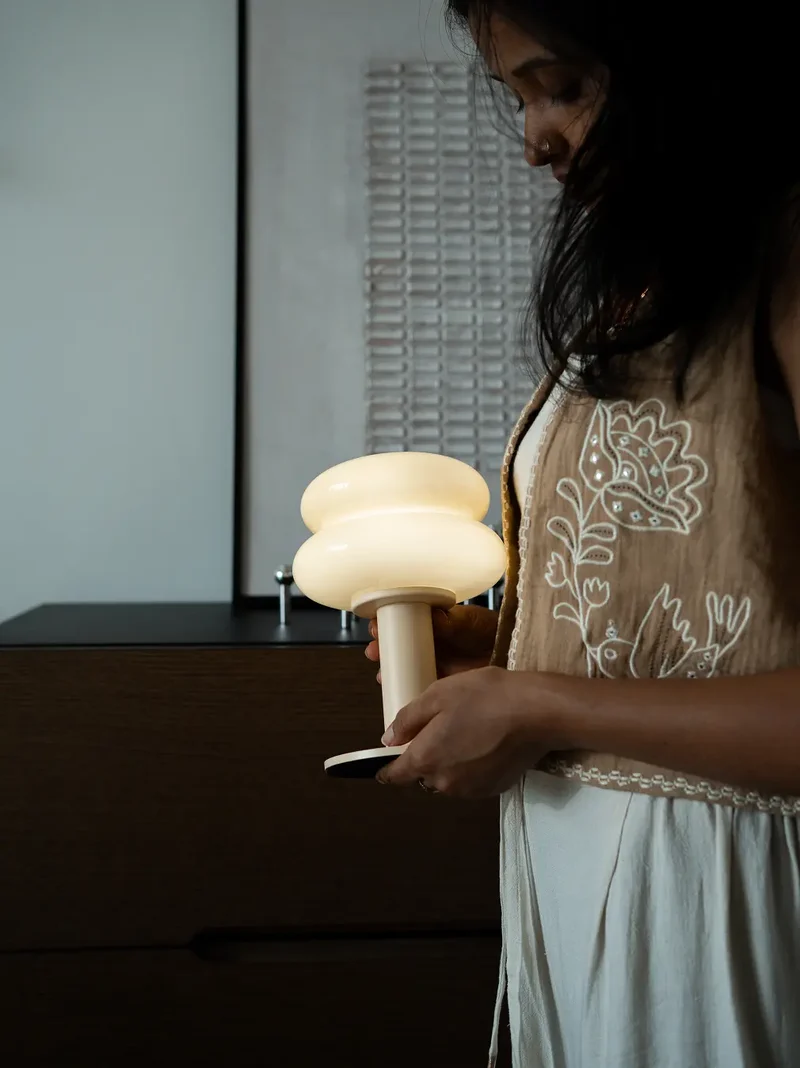 Orbit Yellow Portable Table Lamp