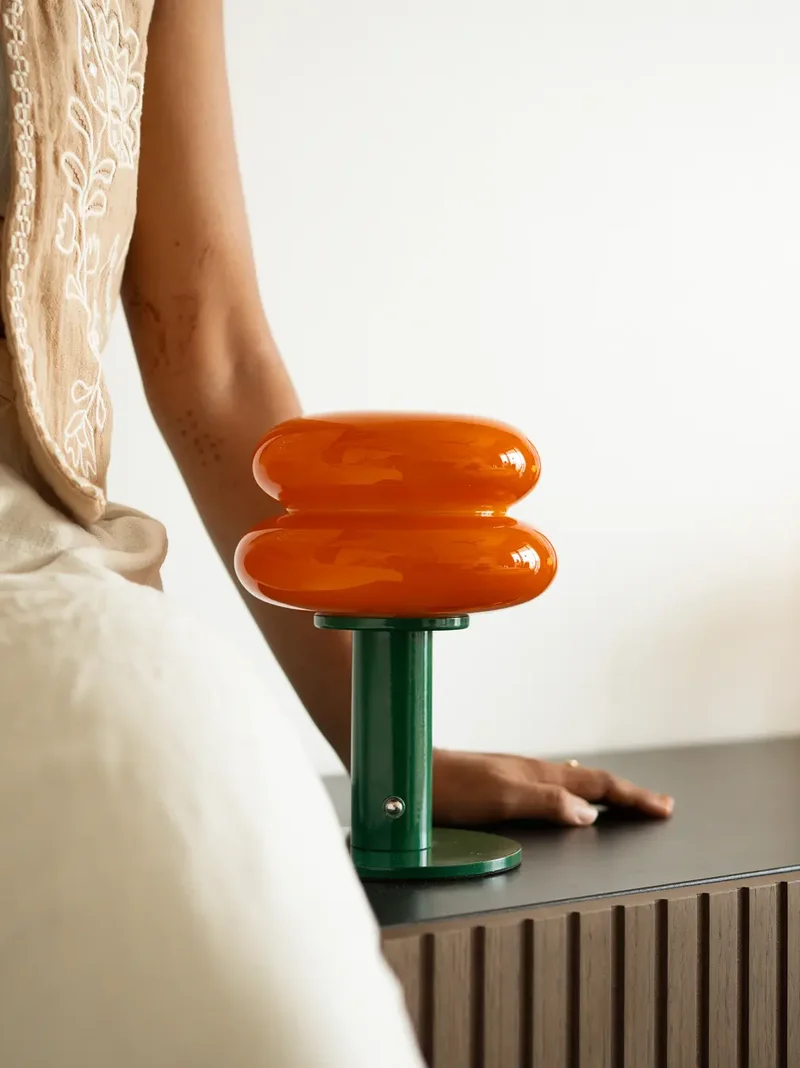 Orbit Orange Portable Table Lamp