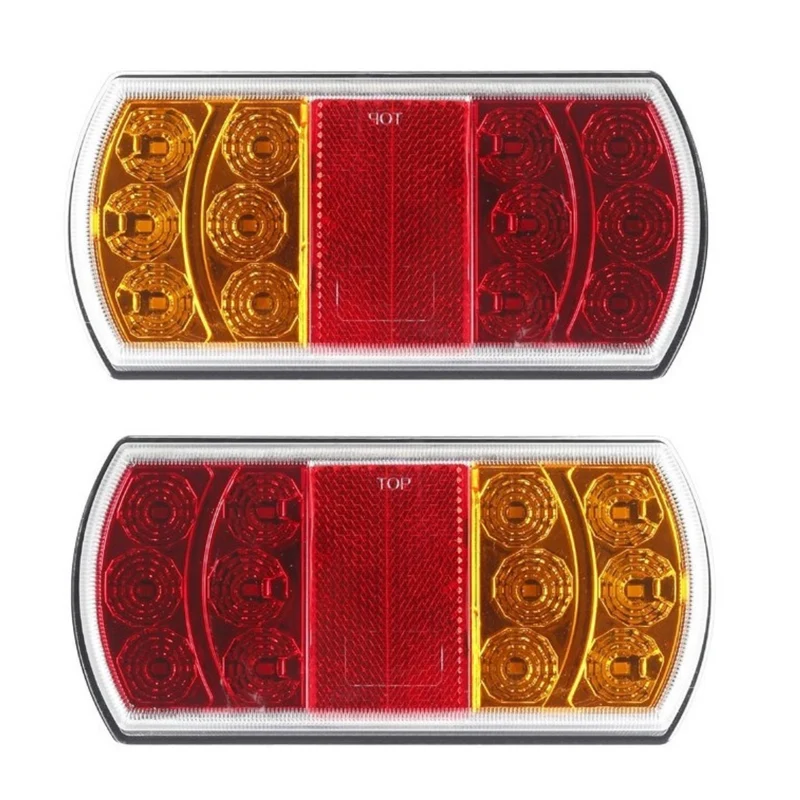 Faro a LED rettangolare per rimorchio - Set di 2 lampade / 164 x 79 mm
