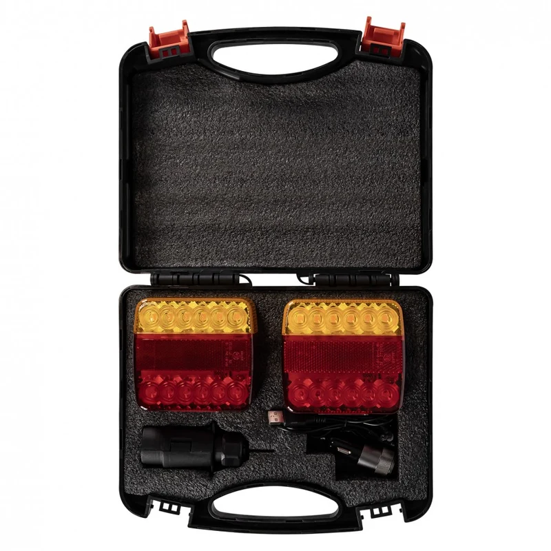 Kit luci wireless per rimorchio da 12 V con montaggio magnetico / 7 poli