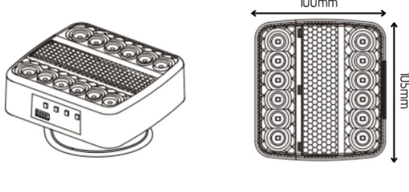 Kit luci wireless per rimorchio da 12 V con montaggio magnetico / 7 poli