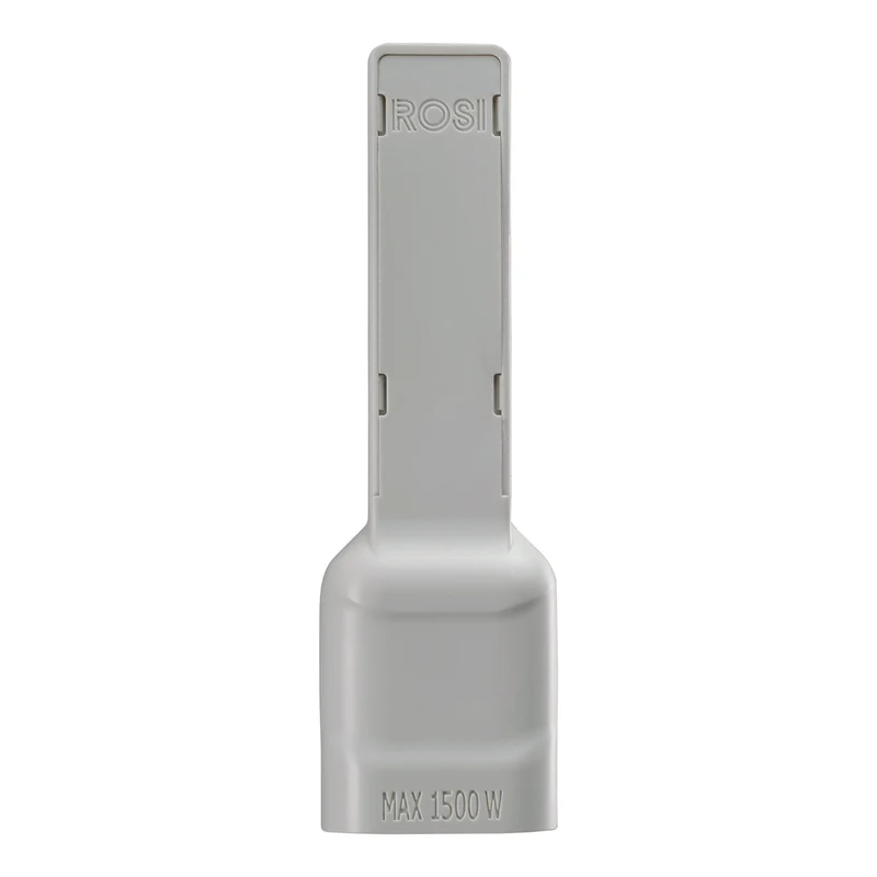 Rosi Emilia Flat Adattatore ultra piatto 90° salva spazio con spina grande 16A e presa 10/16A 2P+T, salvaspazio, sporgenza minima, spessore ridotto, ottimizzazione spazio, 1500W max, bianco