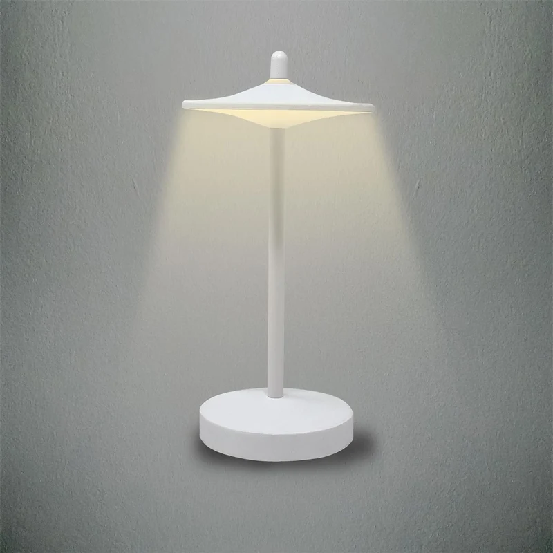 Kelu Sake Lampada da tavolo a batteria 130 Lumen H18.5cm, impermeabile, lampada LED da interno ed esterno dimmerabile, luce calda
