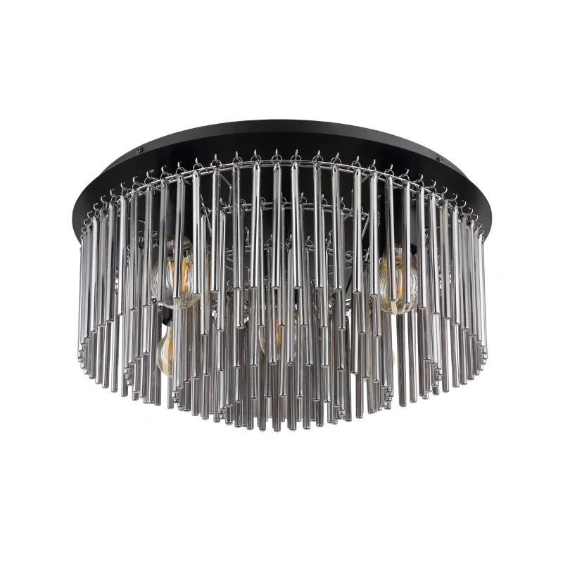 Gorley plafoniera nera Ø 500mm A: 250mm