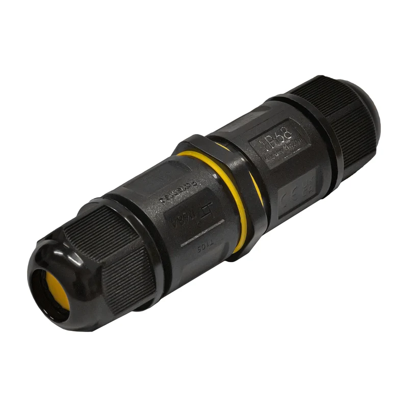 Alpha Elettronica Giuntacavo elettrico a 3 poli 24A 450V, Connettore volante, Scatola di giunzione impermeabile IP68 per cavi di diametro da 4 a 11mm, 4 guarnizioni incluse