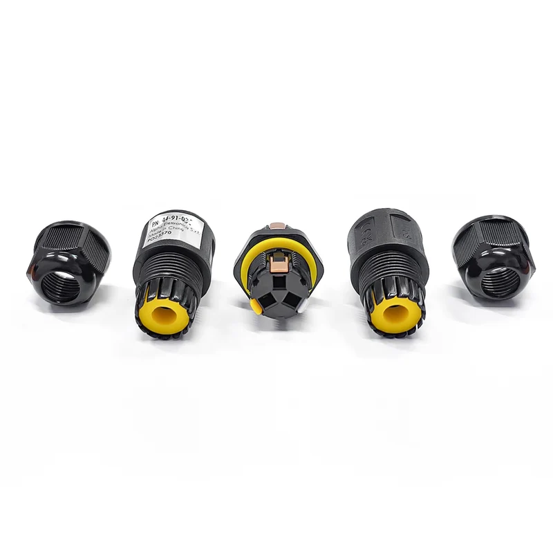 Alpha Elettronica Giuntacavo elettrico a 3 poli 24A 450V, Connettore volante, Scatola di giunzione impermeabile IP68 per cavi di diametro da 4 a 11mm, 4 guarnizioni incluse