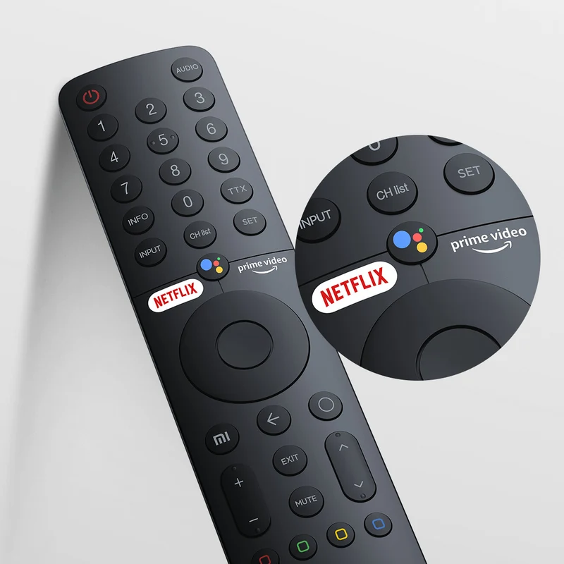 Telecomando Bluetooth XMRM-19 con microfono per controllo assistente vocale, compatibile con Smart Mi TV Xiaomi, tasti scorciatoie app di streaming