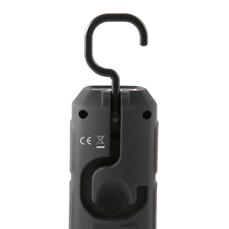 Velamp Torcia LED multiuso 3W, lampada da ispezione COB con gancio e calamita, luce di segnalazione rossa, supporto magnetico orientabile, lanterna da lavoro 200 lumen e torcia focalizzata 30 lumen