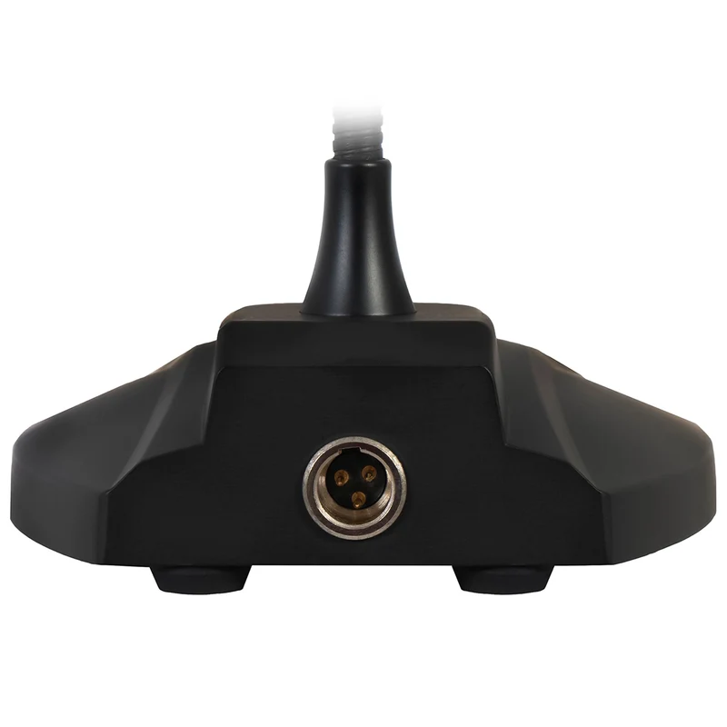 Fonestar Microfono da tavolo a condensatore unidirezionale professionale con interruttore, stelo flessibile, base microfonica da scrivania per conferenze, cavo bilanciato 5m, funzione PTT push to talk