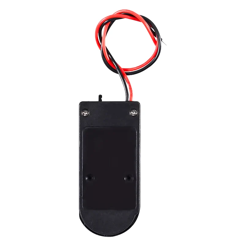 GBC Portabatteria a bottone doppio, porta batterie multiplo per 2 x CR2032, porta batteria con interruttore On/Off e cavo, portapila in plastica nera, porta batterie 3V 6V