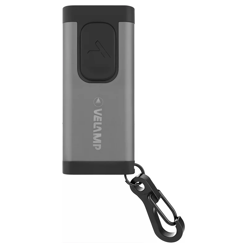 Velamp Wilson Torcia COB 300 lumen in alluminio resistente con batteria da 1200mAh ricaricabile tramite USB-C, moschettone portachiavi incluso