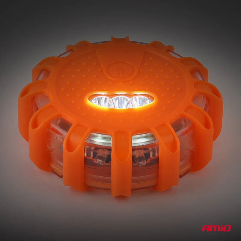 Disco luminoso di emergenza rosso con torcia