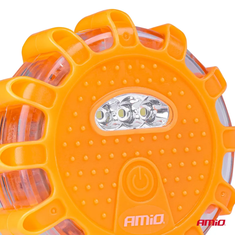 Disco luminoso di emergenza rosso con torcia