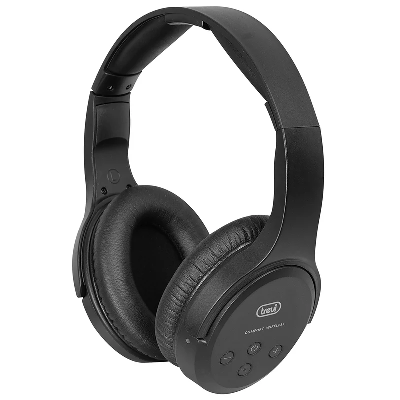 Trevi FRS 1480 R Cuffia per TV wireless a radiofrequenza ricaricabile, portata fino a 30 metri, ingresso stereo jack 3.5 mm e digitale ottico, cavo incluso
