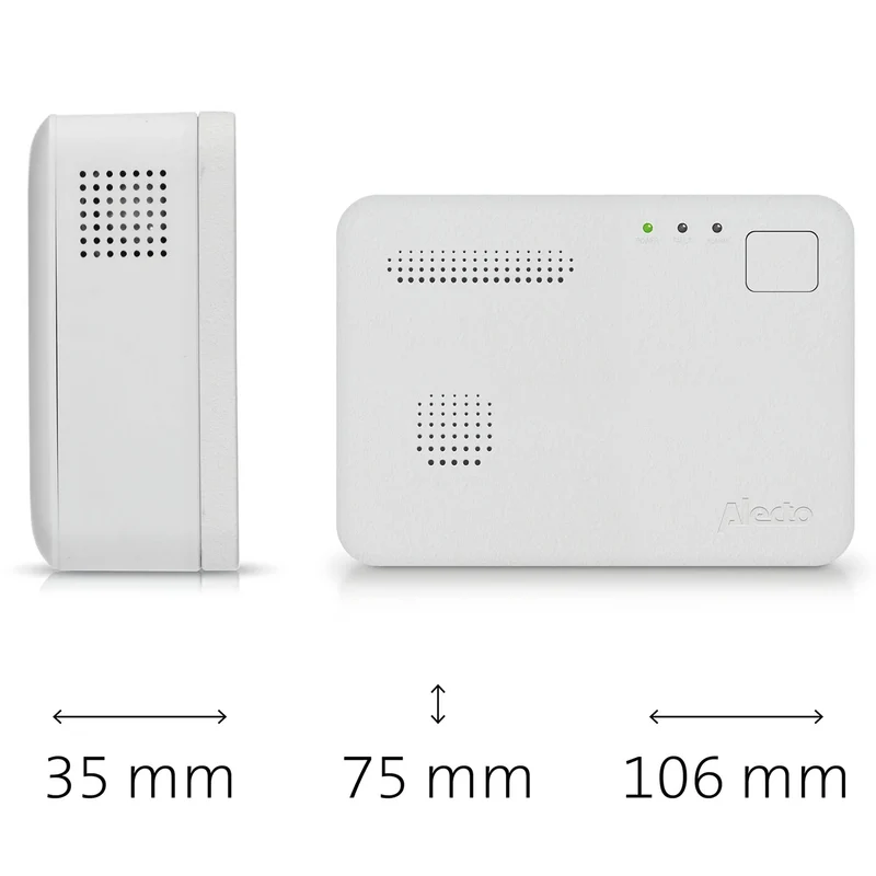 Rilevatore di monossido di carbonio a batteria con allarme e pulsante prova test funzionamento, durata sensore 10 anni, monitoraggio CO, Certificazione EN50291