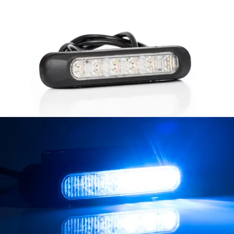 Fristom 6 x Luce stroboscopica di segnalazione di pericolo a LED / Blu