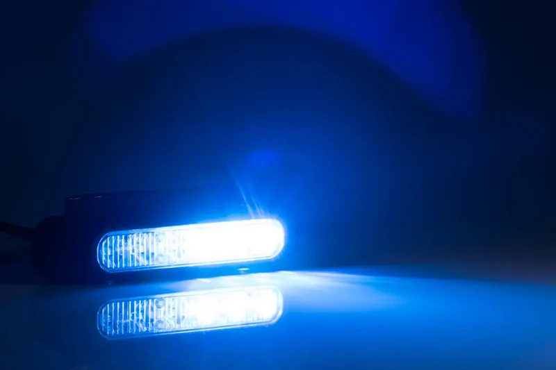 Fristom 6 x Luce stroboscopica di segnalazione di pericolo a LED / Blu