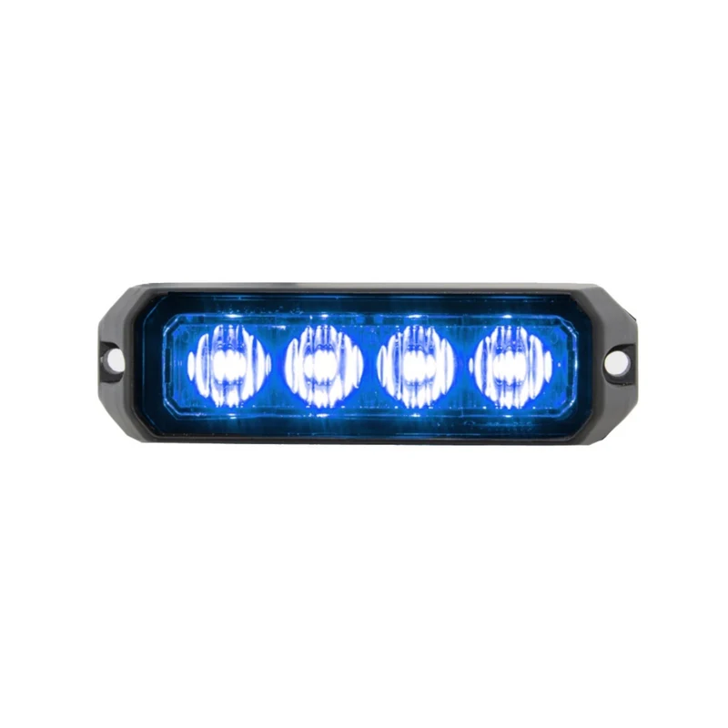 Luce stroboscopica di avvertimento blu / 4 LED