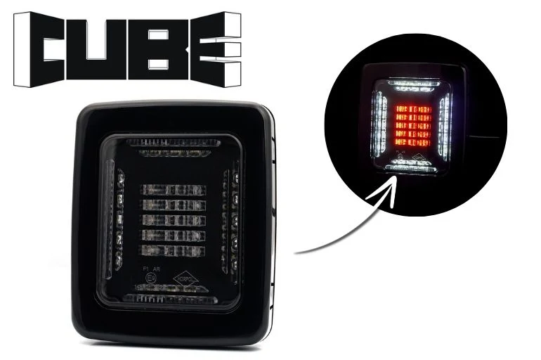Faro Horpol a cubo con luci posteriori, di retromarcia e fendinebbia.