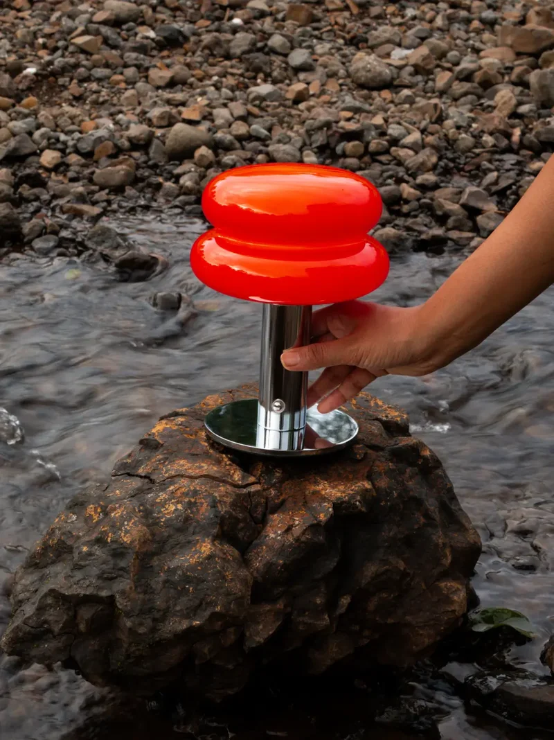 Orbit Red Portable Table Lamp