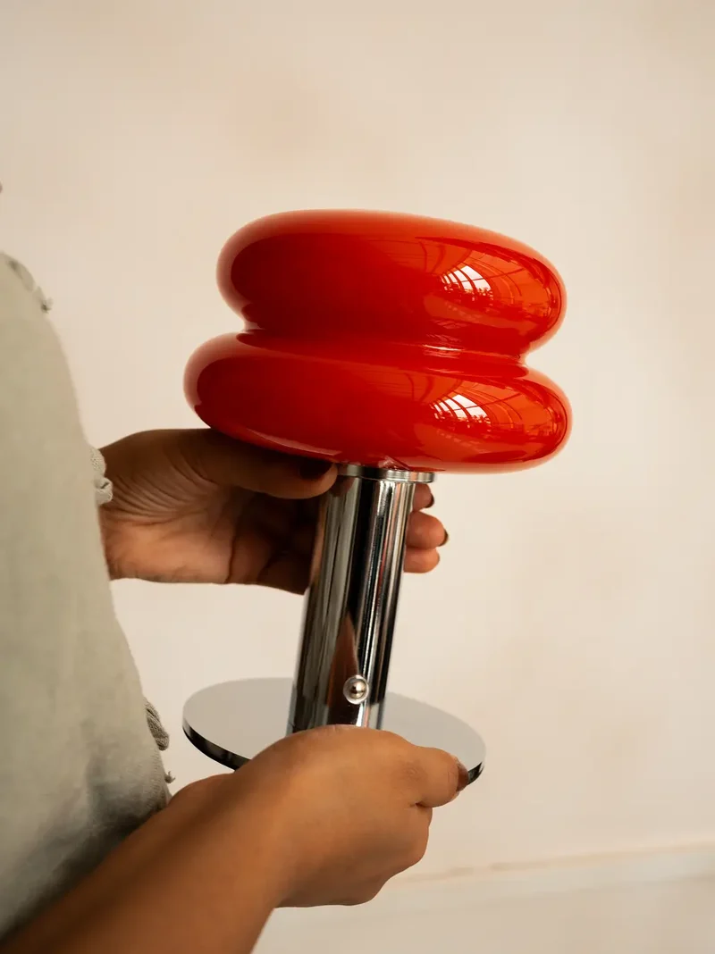 Orbit Red Portable Table Lamp