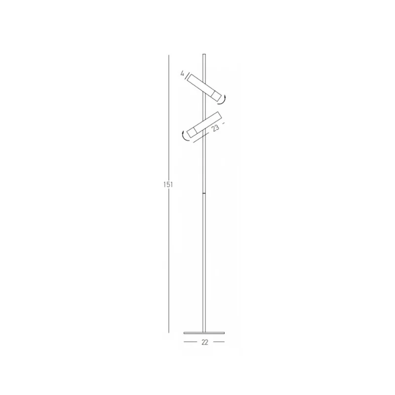 Precision lampada da terra 151x22cm (art.22032)