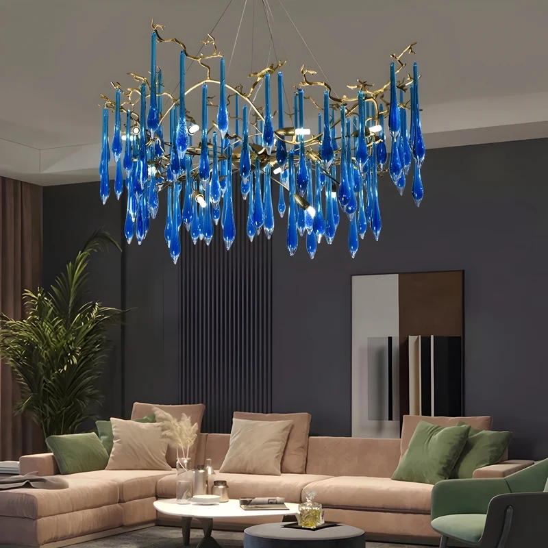 Designer Kronleuchter Felice Bleu