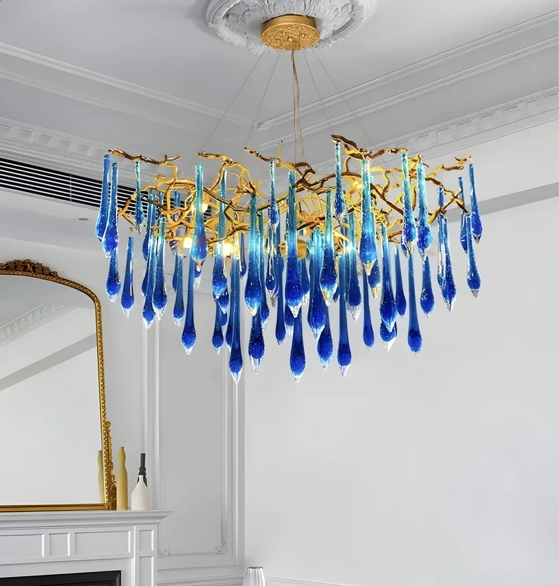 Designer Kronleuchter Felice Bleu