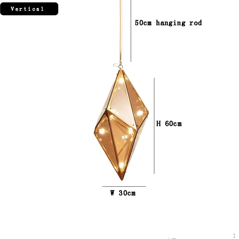 Moderne Hängelampe Diamante Grezzo