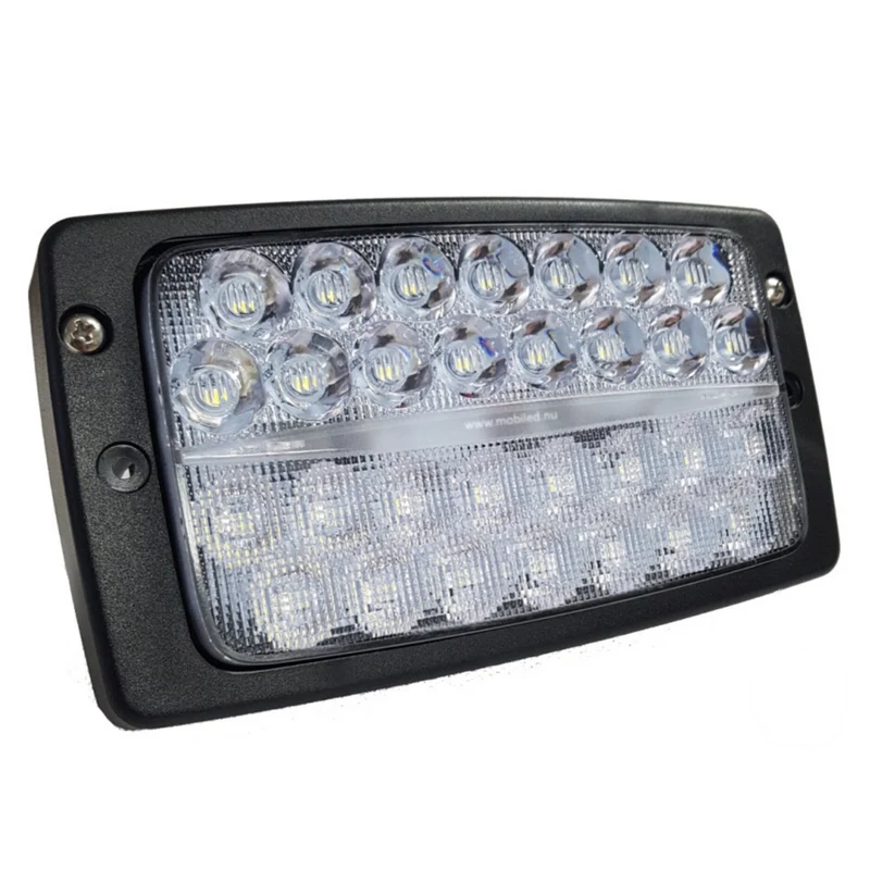 Faro da lavoro rettangolare per cabina di trattore con fascio combinato flood e spot / 90 W