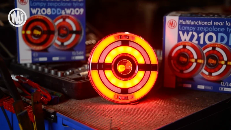 Luce posteriore al neon rotonda W208 con indicatore dinamico