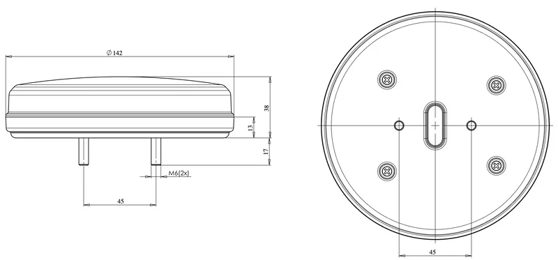 Luce per rimorchio rotonda W191DD con indicatore dinamico