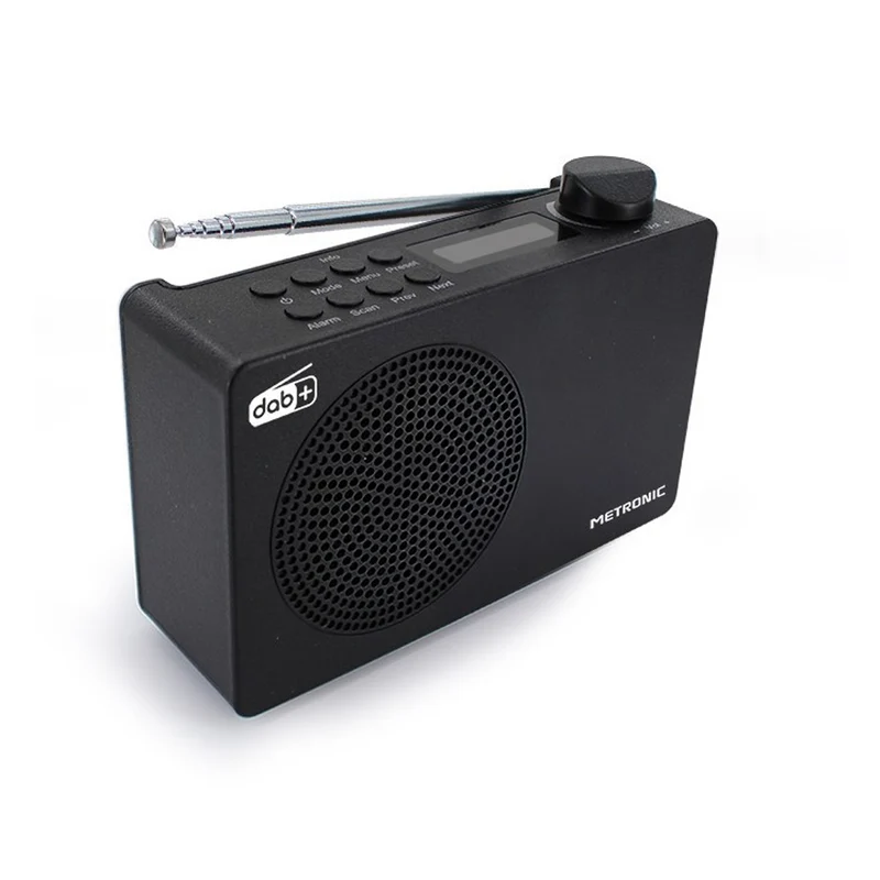 Metronic Radio portatile digitale DAB+ e FM RDS, funzione sveglia, 109 x 155 x 60 mm
