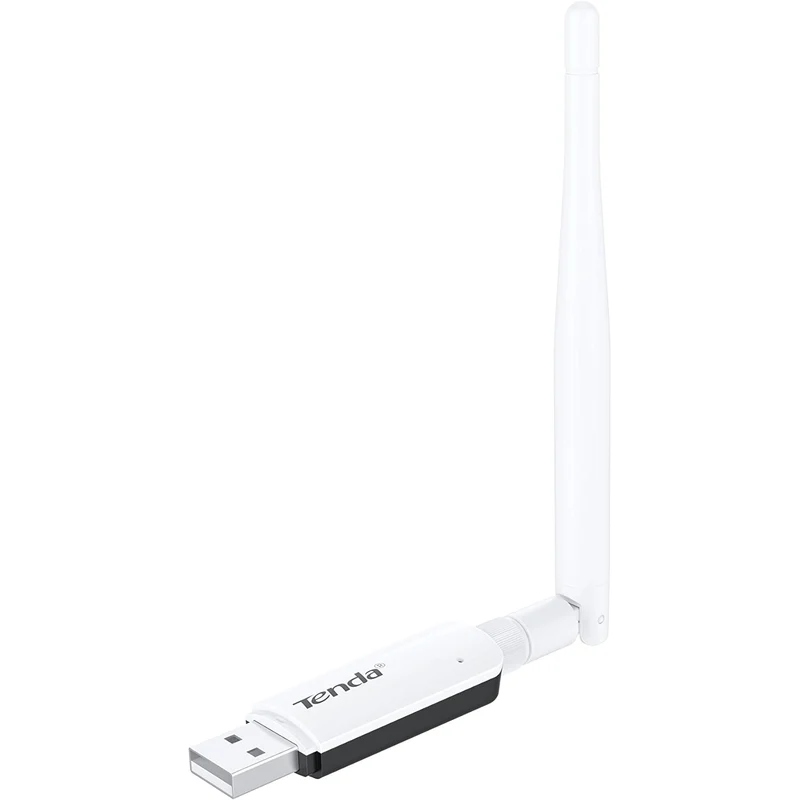 Tenda U1 Adattatore wireless USB 300Mbps, per collegare pc o notebook a internet, adattatore con antenna removibile, networking card