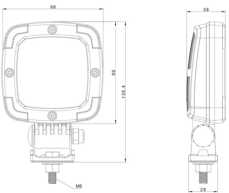 Lampada da lavoro a LED Fristom / 1400 lumen / Slimline