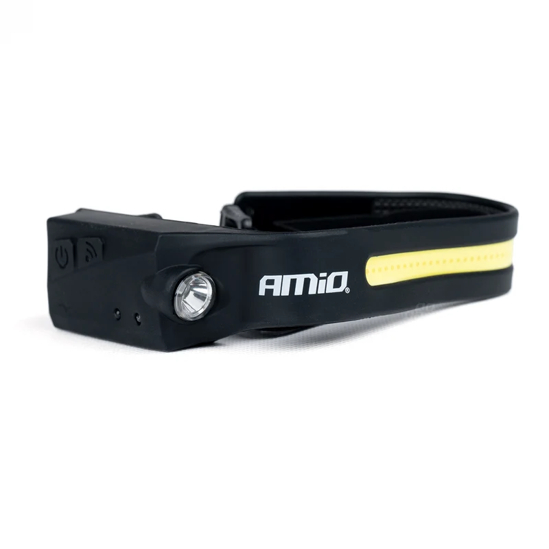 Torcia frontale a LED ricaricabile con sensore