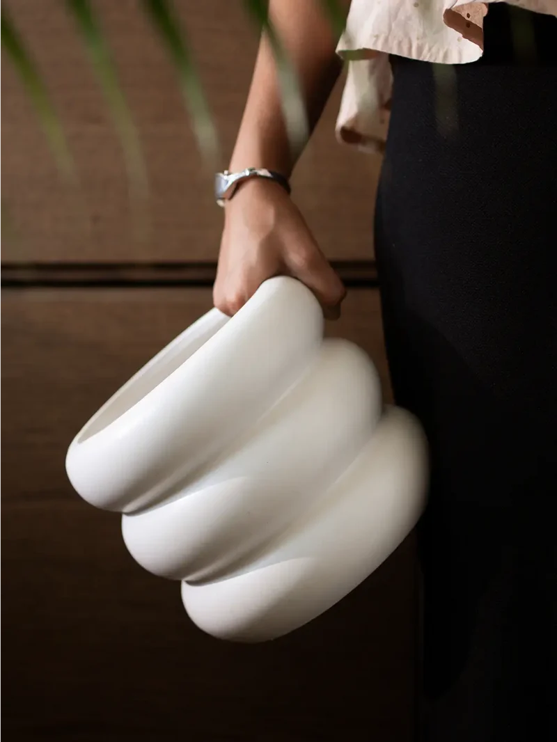 Orbit Ceramic Planter - White