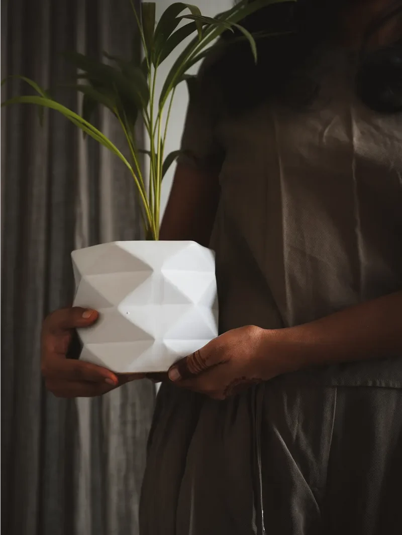 Diamond Ceramic Planter