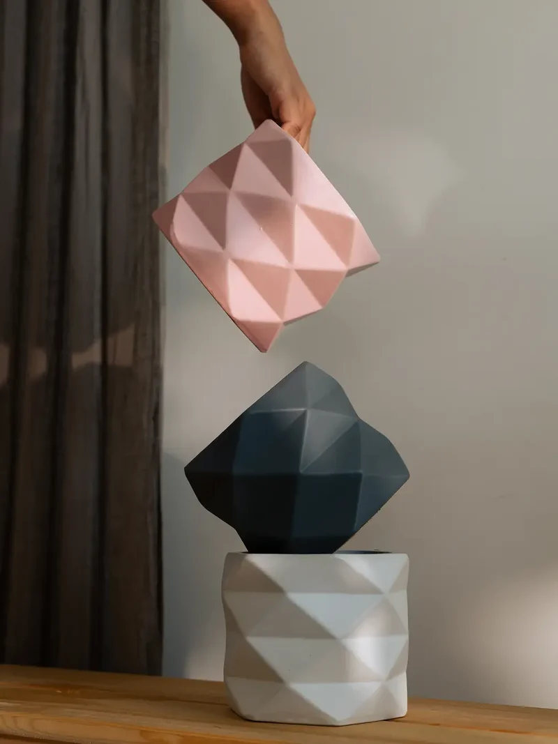 Diamond Ceramic Planter