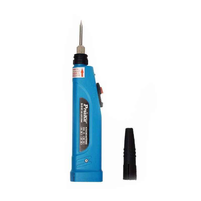 Pro'sKit Saldatore a batterie, dissaldatore portatile, riscaldamento in 12 secondi, temperatura max 450°, pistola per saldatura e dissaldatura, saldatore a stagno