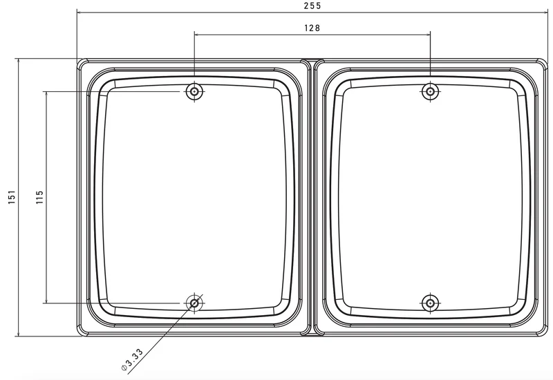 Telai di montaggio per lampade a blocco Fristom FT-323 e 324