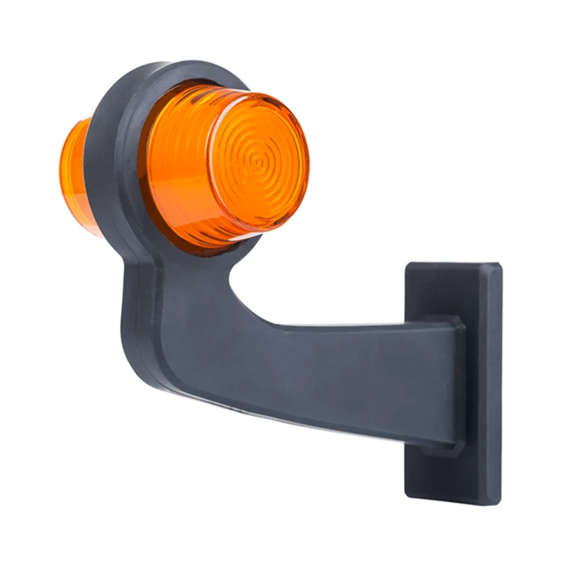 Faro di segnalazione danese vecchio stile con braccio lungo / Ambra e neon ambra
