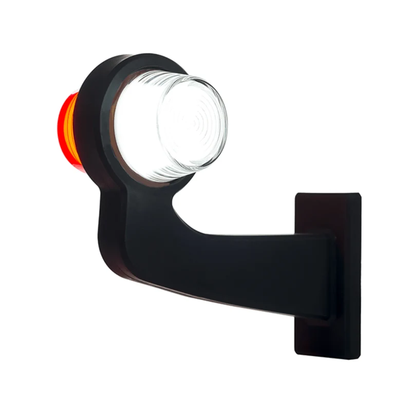 Luci di segnalazione a LED danesi vecchio stile / Lente al neon rossa e trasparente