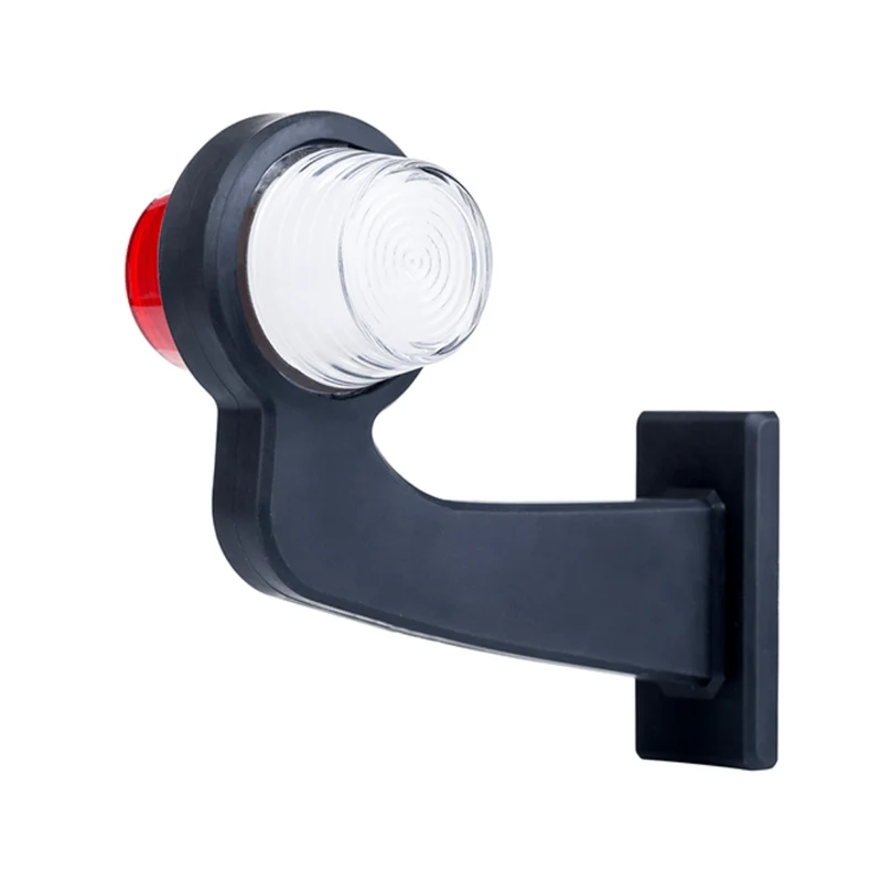Luci di segnalazione a LED danesi vecchio stile / Lente al neon rossa e trasparente