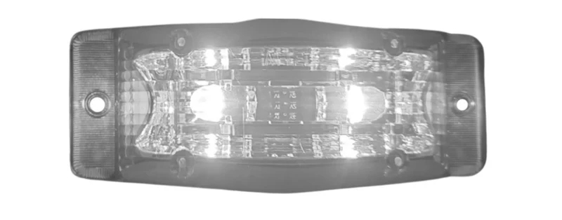 Lampada LED sottile a doppio bruciatore / Bicolore con lente trasparente