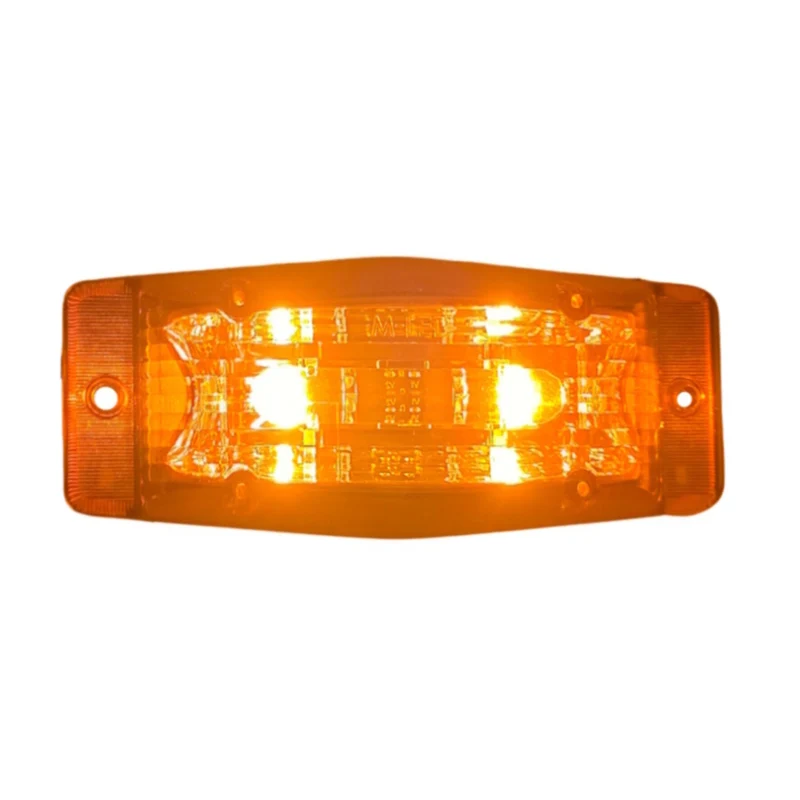 Lampada LED a doppio bruciatore sottile con lente ambrata