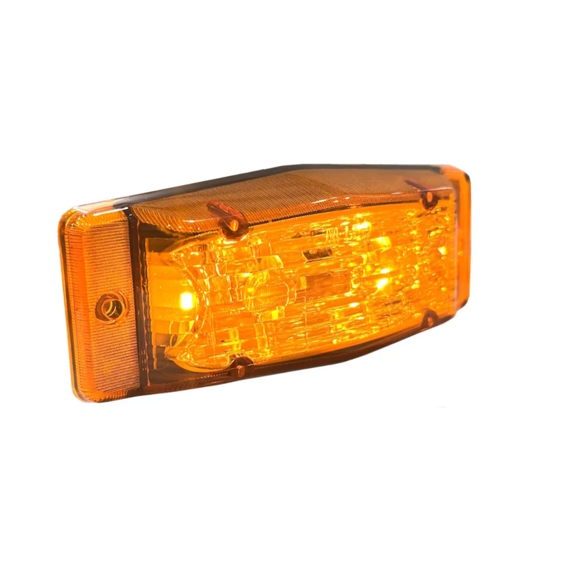 Lampada LED a doppio bruciatore sottile con lente ambrata