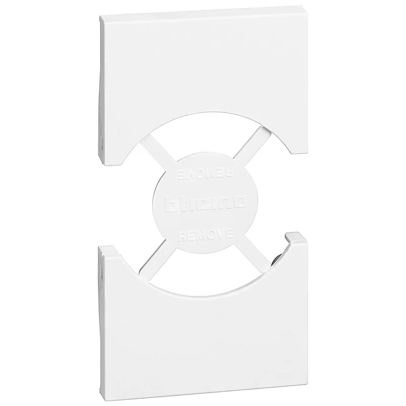Bticino KW03 Cover bianca a 2 moduli per presa standard Italia e Germania P40, copertura tappo serie civile Living Now per articoli KW4140A16 - KW4140A16F