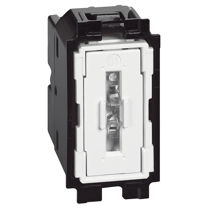 Bticino Living Now K4001 Deviatore con morsetti vite e piastrina, 250V 10A, illuminabile, 1 modulo, controllo illuminazione e altro, completabile con cover della stessa linea